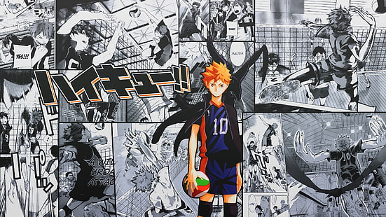 Haikyuu !!, anak laki-laki anime, Hinata Shouyou, manga, Wallpaper HD HD wallpaper