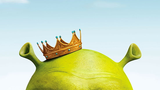 Shrek the Third, shrek gold crown, shrek, third, HD wallpaper HD wallpaper