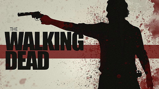 The Walking Dead Gun Poster, ходещи мъртви, телевизионно шоу, екшън, HD тапет HD wallpaper
