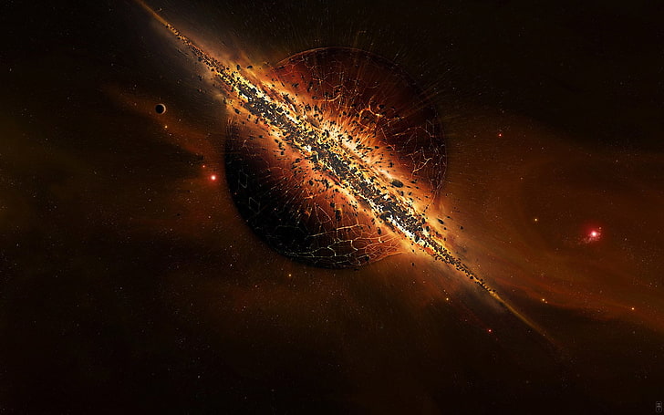 explodera planet tapeter, Sci Fi, Explosion, Planet, Space, HD tapet