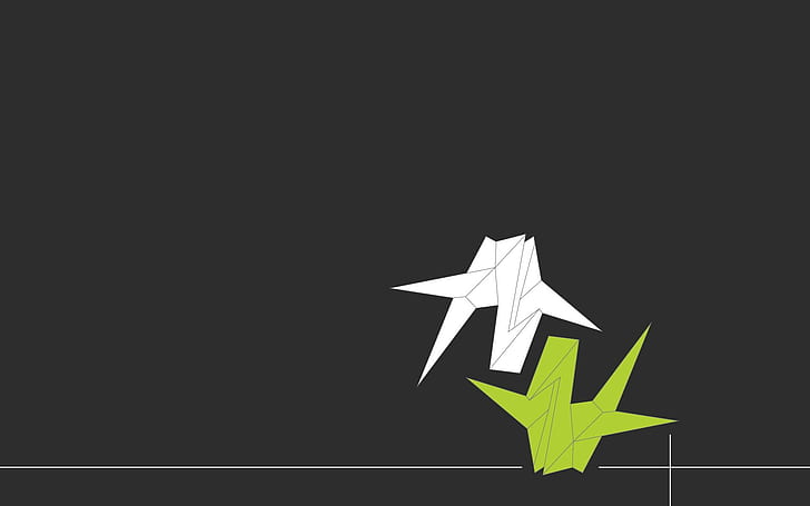 Kalk u. Grüne Kräne, Frieden, Kran, Vogel, Illustration, Japan, 3d und Zusammenfassung, HD-Hintergrundbild