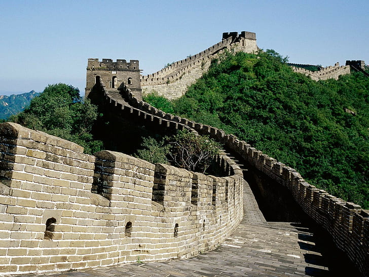 Wielki Mur Chiński, Chiny, średniowieczny, stary budynek, kamienny mur, Tapety HD
