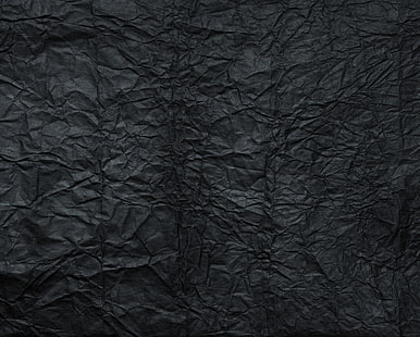 tekstil hitam, kertas, abu-abu, tekstur, kusut, antrasit, Wallpaper HD HD wallpaper