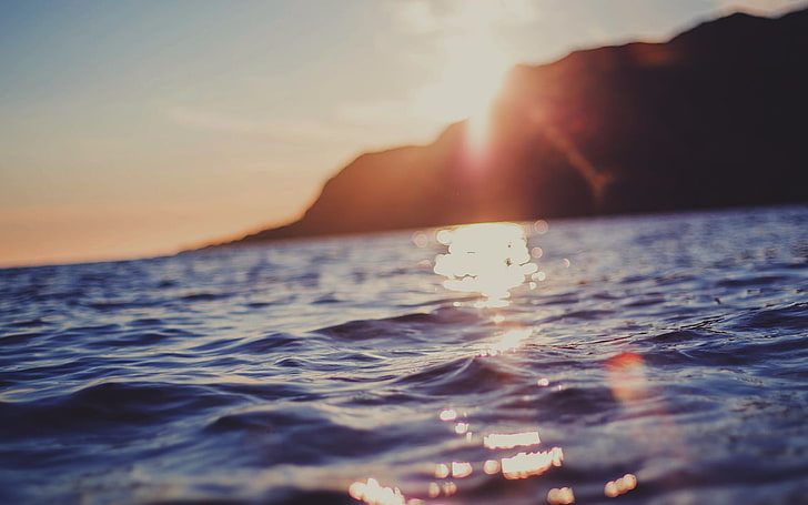 badan air, air, laut, batu, sinar matahari, Wallpaper HD
