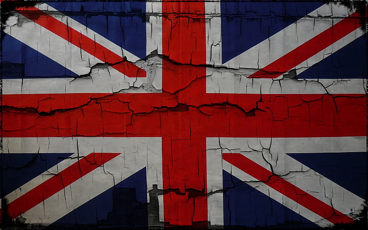 イギリス、旗、ペイント、 HDデスクトップの壁紙