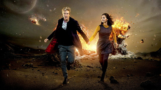 TV-show, Doctor Who, Clara Oswald, Jenna Coleman, Peter Capaldi, HD tapet HD wallpaper