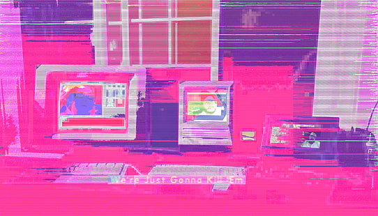 vaporwave, Million Dollar Extreme, компютър, компютърен екран, HD тапет HD wallpaper