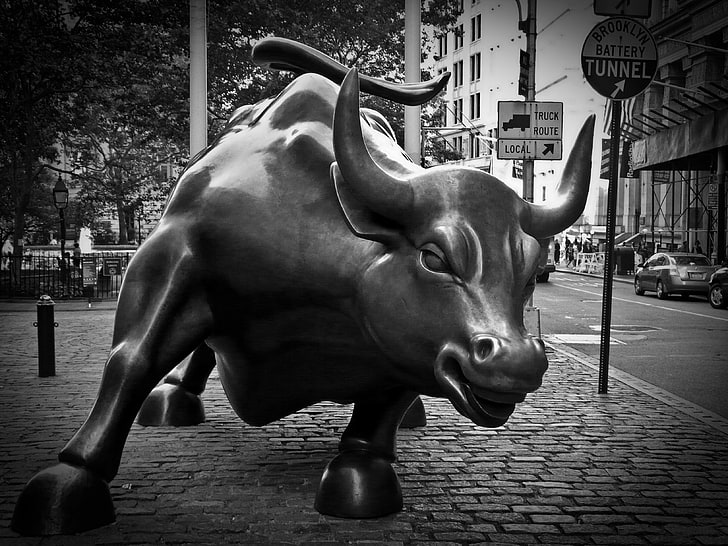 Nueva York Wall Street Bull 4k Manhattan Bowling Green Charging Fondo De Pantalla Hd Wallpaperbetter - Wall Street Bull Wallpaper Iphone