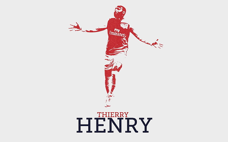 Portada de Thierry Henry, fondo, la inscripción, leyenda, Arsenal, Football Club, The Gunners, Thierry Henry, Fondo de pantalla HD