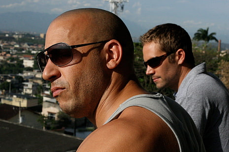 Vin Diesel e Paul Walker, Paul Walker, Vin Diesel, Fast and Furious, uomini, film, Sfondo HD HD wallpaper