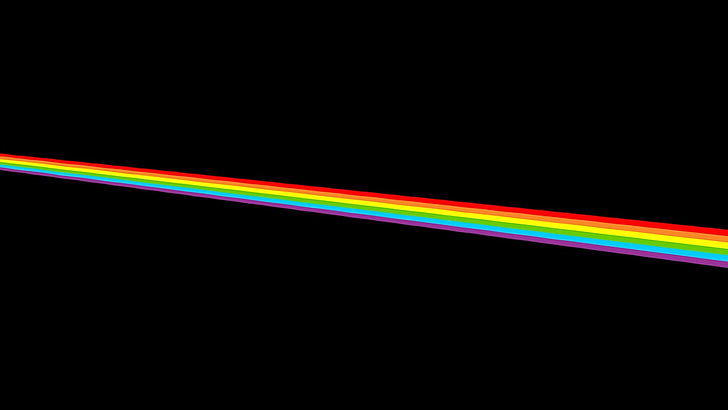 Regenbogenillustration, Farbe, Musik, der Mond, Regenbogen, Rosa, Dunkel, Mond, Seite, David, Floyd, Gilmour, Zerstreuung, von, HD-Hintergrundbild