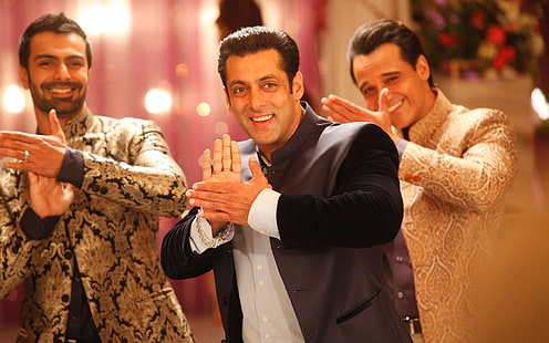 Salman Khan Jai Ho Movie Dance, мъжко черно яке за костюми \, Филми, Боливудски филми, Боливуд, 2014, HD тапет HD wallpaper