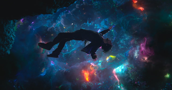Mann mit schwarzem Anzug, Doktor Strange, Weltraum, Marvel Cinematic Universe, HD-Hintergrundbild