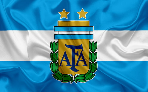 サッカー、アルゼンチン代表サッカーチーム、アルゼンチン、エンブレム、ロゴ、 HDデスクトップの壁紙 HD wallpaper