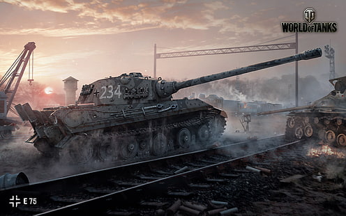 Copertina di World of Tanks, World of Tanks, tank, E 75, wargaming, videogiochi, Sfondo HD HD wallpaper