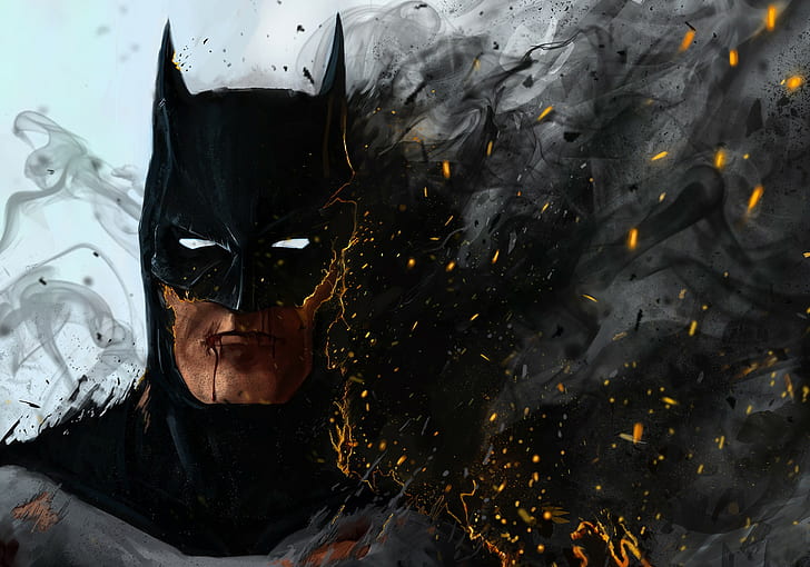 Artwork, Batman, artwork, batman, HD wallpaper