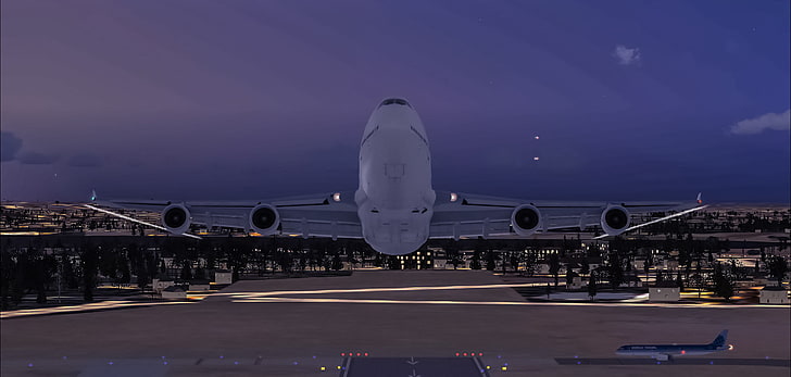 Boeing, Boeing 747, pesawat terbang, awan, Wallpaper HD