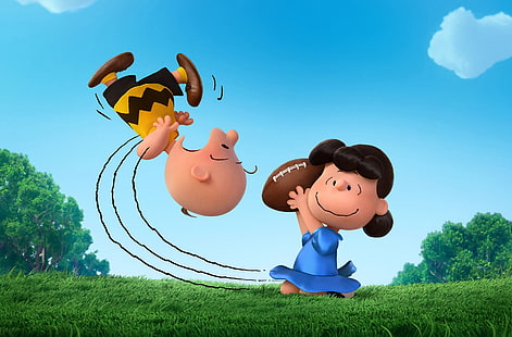 Ilustração do filme Peanuts, The Peanuts Movie, Lucy, Charlie Brown, Animação, HD papel de parede HD wallpaper