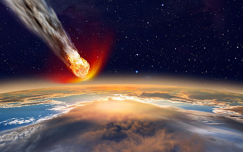 Science-Fiction, Weltraum, Meteorit, Planet, HD-Hintergrundbild HD wallpaper