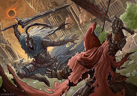 Dark Souls, Artorias (Dark Souls), Artorias Of The Abyss, Artorias the Abysswalker, Battaglia, Sfondo HD HD wallpaper