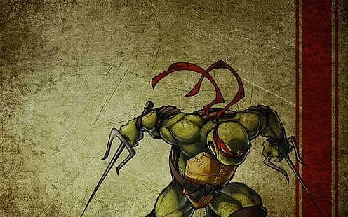 Цифров тапет TMNT Ralph, Teenage Mutant Ninja Turtles, Raphael, HD тапет HD wallpaper