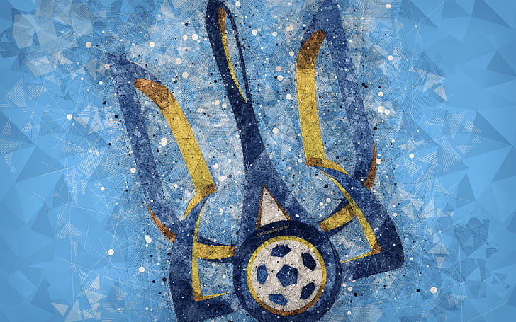 Sepak Bola, Tim Sepak Bola Nasional Ukraina, Emblem, Logo, Ukraina, Wallpaper HD