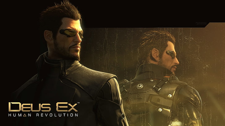 Papel de parede HD Deus Ex Human Revolution, Deus ex revolução humana, adam jensen, personagem, rosto, olhar, HD papel de parede