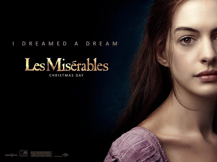 Les Miserables-2013 Oscar Academy Awards-Best Film .., I Dreamed A Dream Les Miserables affiche, Fond d'écran HD