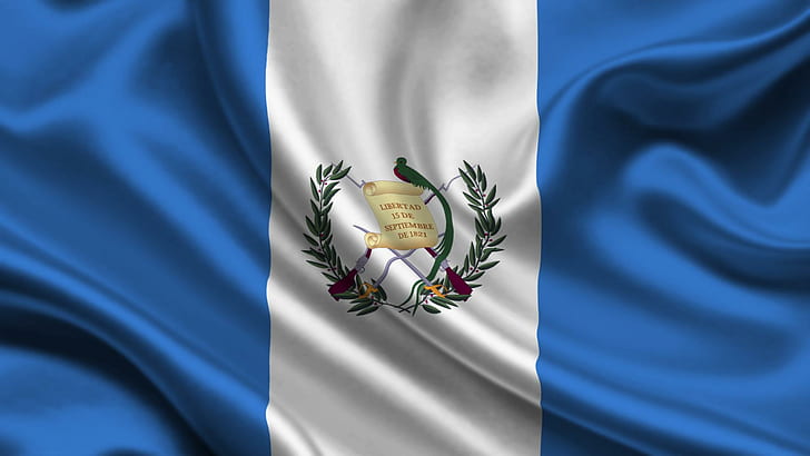 Гватемала, сатен, държава, Гватемала, флаг, 3d и абстрактно, HD тапет