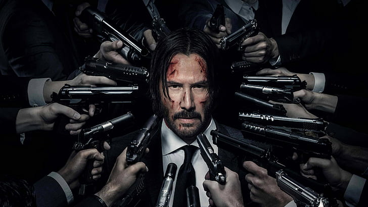 senjata, film, aktor, Keanu Reeves, John Wick, Wallpaper HD