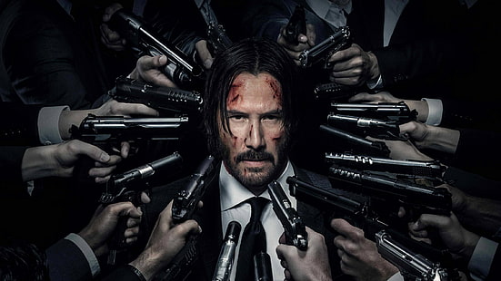 pistola, film, attore, Keanu Reeves, John Wick, Sfondo HD HD wallpaper