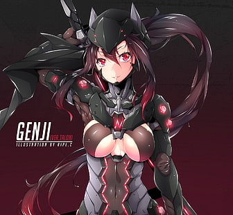 วอลล์เปเปอร์ Genji หญิง Overwatch อะนิเมะสาวอะนิเมะ Genji (Overwatch) Genji Shimada ดาบเกราะผมยาวตาแดง Overwatch, วอลล์เปเปอร์ HD HD wallpaper