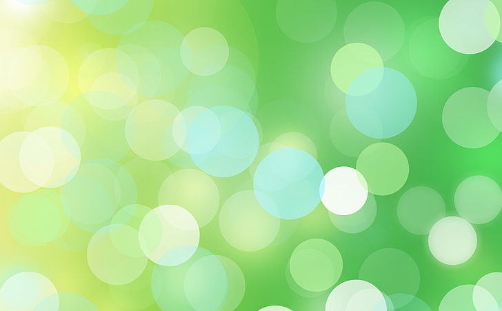 Fond vert, photographie de lumière bokeh, Aero, Bokeh, bleu, vert, abstrait, cercles, lumière, bureau, fond, or, art numérique, points, Fond d'écran HD