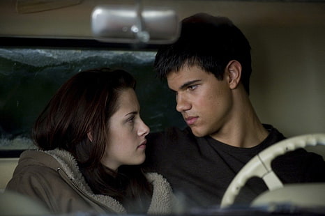 ภาพยนตร์ Twilight, Bella Swan, Jacob Black, Kristen Stewart, Taylor Lautner, วอลล์เปเปอร์ HD HD wallpaper