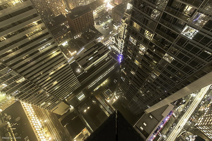 edificio, paisaje urbano, tejados, vista aérea, ciudad, calle, Fondo de pantalla HD