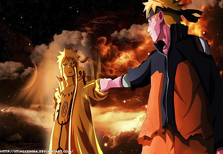 Anime, Naruto, Minato Namikaze, Naruto Uzumaki, Fondo de pantalla HD HD wallpaper