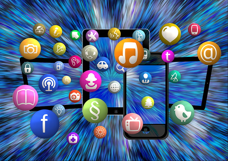 Social networking, Media, Logos, HD wallpaper