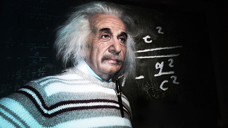 Albert Einstein, Pria, Einstein, Albert, E = mc2, Kosmologi, Foton dan Kuantum, Lubang Cacing, Fisikawan, Teori Relativitas, Ilmuwan, Ahli Teori, Wallpaper HD