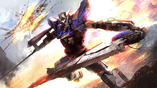 аниме, мобильный костюм Gundam 00, выход, Exia, HD обои HD wallpaper