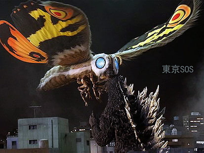 fjäril tapet, Godzilla, Godzilla Vs. Mothra, HD tapet HD wallpaper