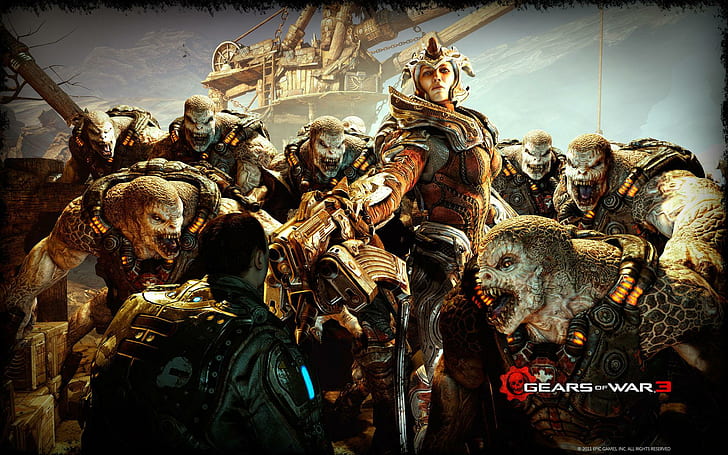 Gears of War 3 2011, gear of wars poster, 2011, gears, games, HD wallpaper