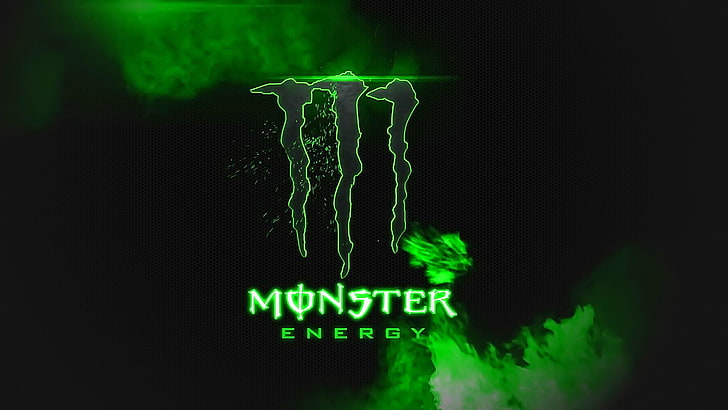 Carta da parati Monster Energy, logo, Monster Energy, marchio, energico, Sfondo HD