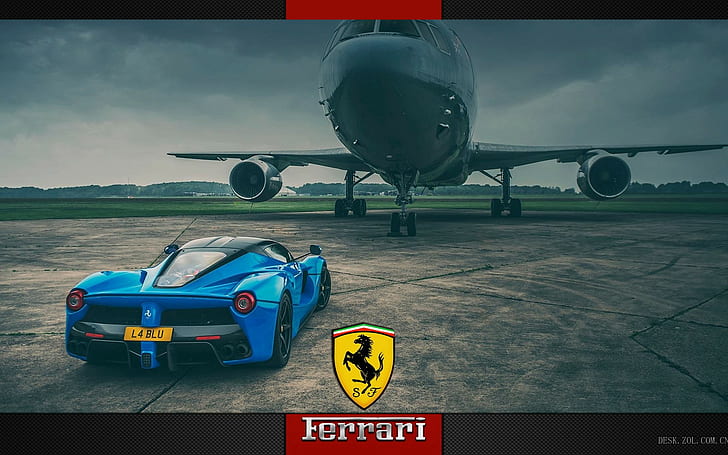 car, supercars, italian, Ferrari, Ferrari LaFerrari, vehicle, blue cars, HD wallpaper