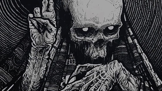 creepy, Dark, Fantast, halloween, horror, occult, scary, skeleton, skull, spooky, HD wallpaper HD wallpaper