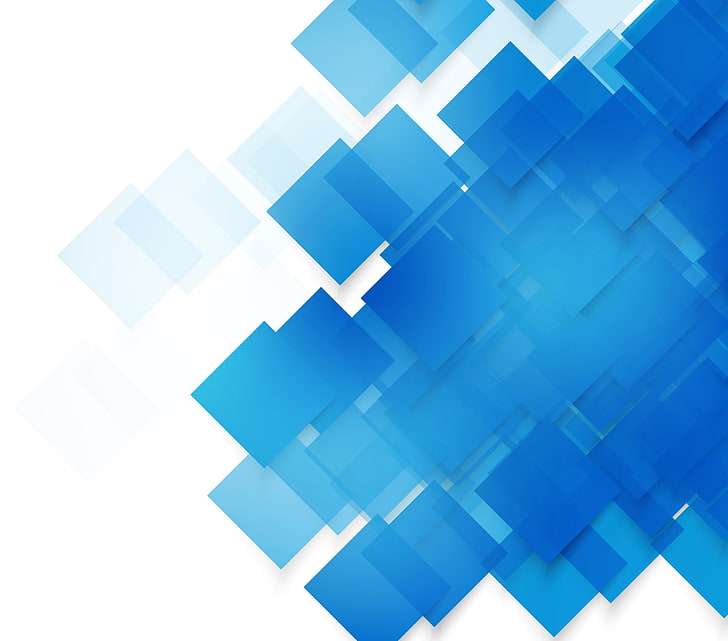 blaue und weiße abstrakte Tapete, abstrakt, blau, Hintergrund, Vektor, Quadrate, geometrisch, HD-Hintergrundbild