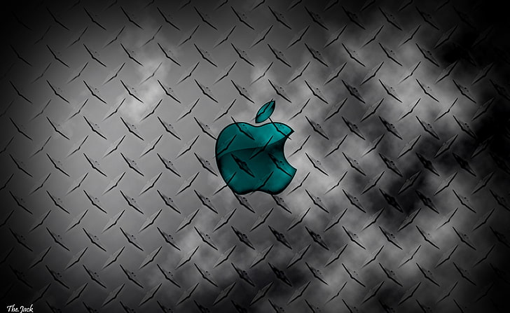 Glass Apple - Metal Background, teal Apple logo wallpaper, Computers, Mac,  HD wallpaper | Wallpaperbetter
