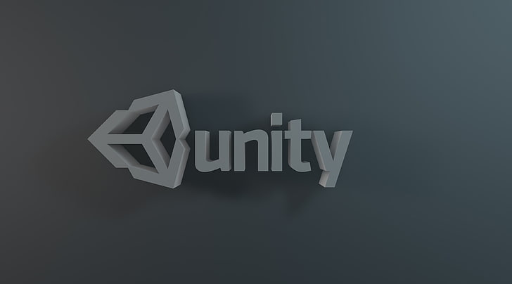 Unity, grey Unity logo, Computers, Others, games, unity3d, simple, basic, HD wallpaper