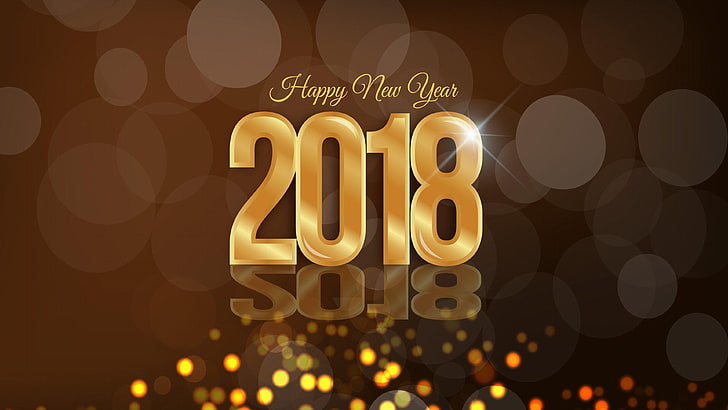 new year, 2018, event, graphics, graphic design, HD wallpaper