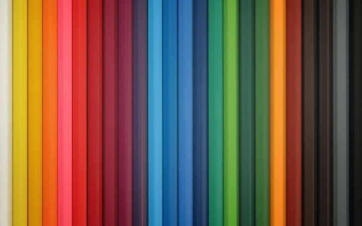 colorful, abstract, pencils, HD wallpaper