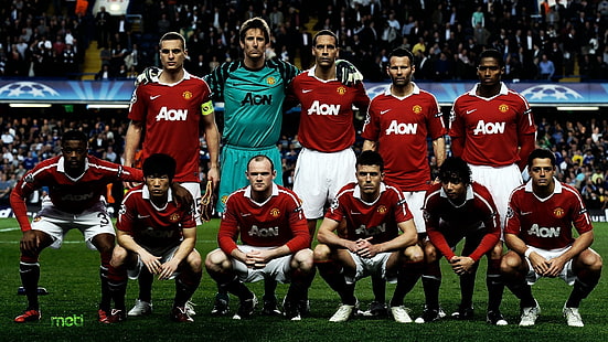 Fondo de pantalla de jugadores de fútbol de Aon, fútbol, ​​Manchester United, Fondo de pantalla HD HD wallpaper